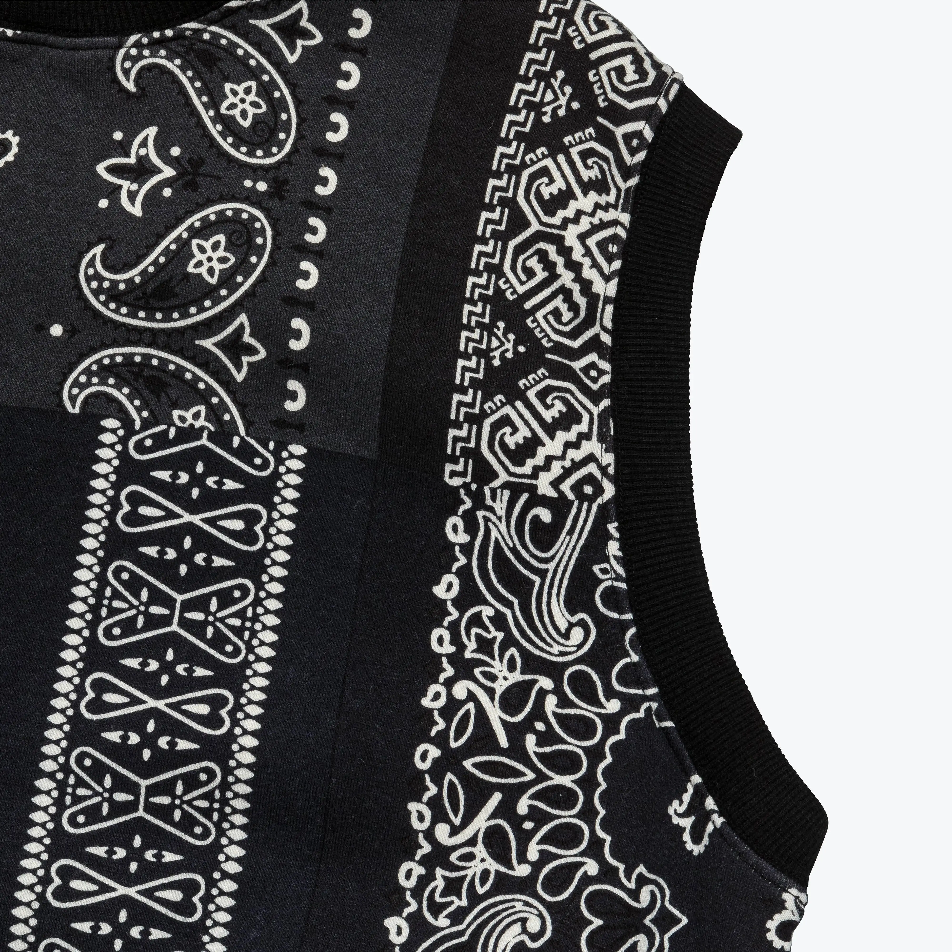 30/-SWT Knit Bandana BIG Vest - Black