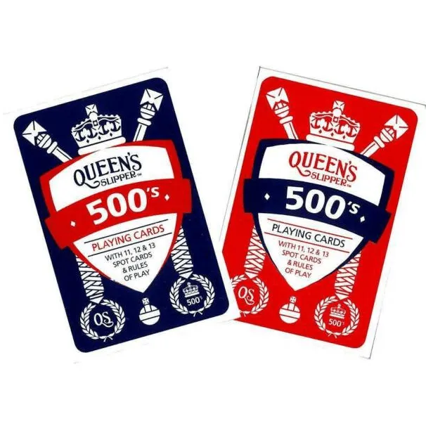 6 Decks Queen's Slipper 500's Playing Cards Blue/Red Bulk 500