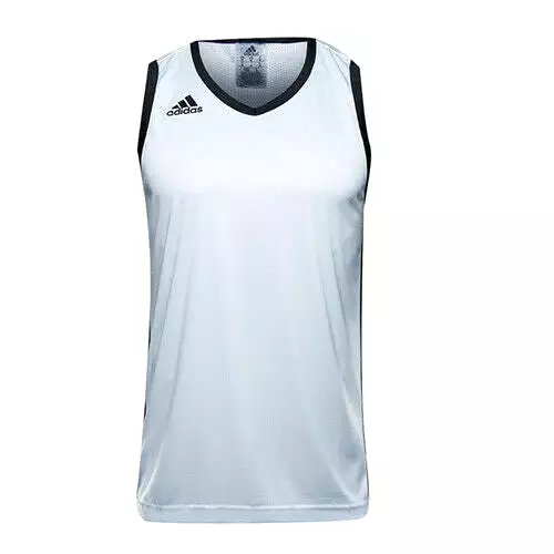 Adidas Essential Kit 3.0 White Polyester Sleeveless Vest Jersey - Mens