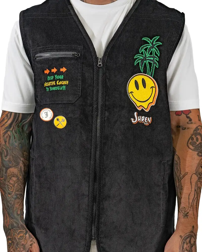 All Smiles Corduroy Zip Vest