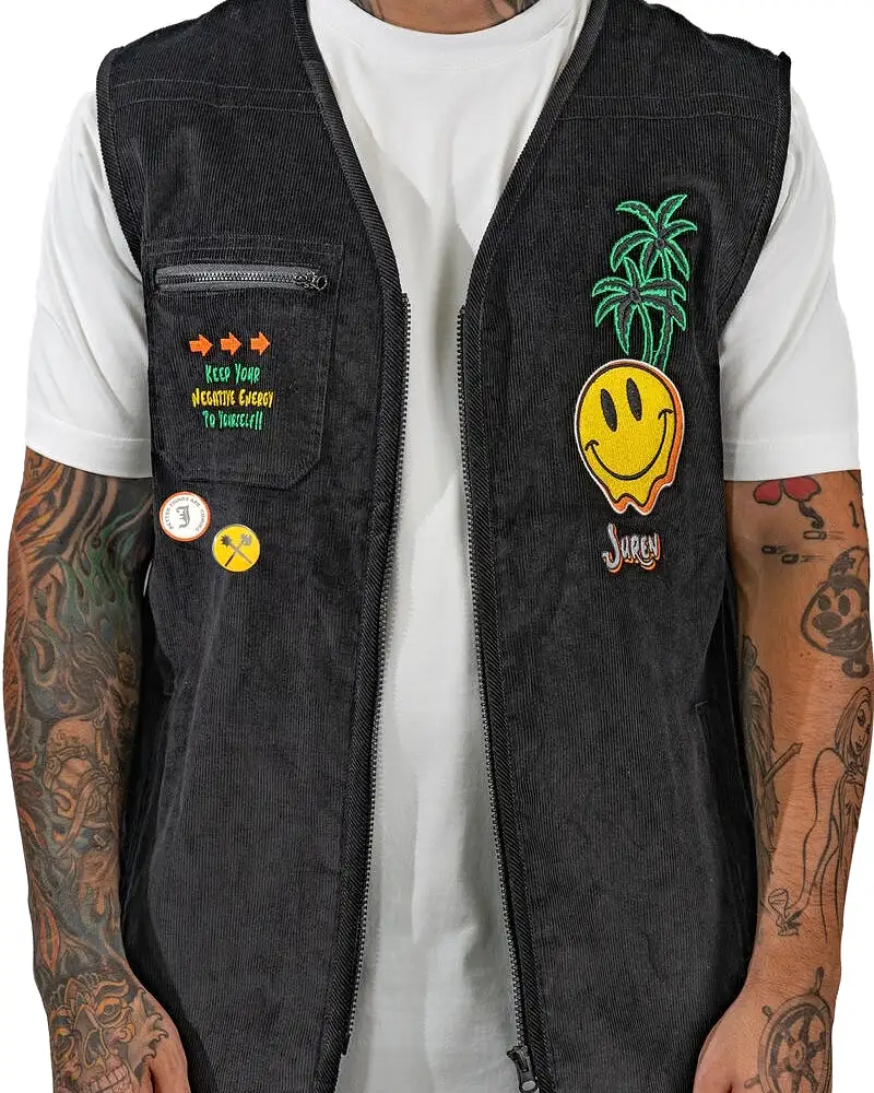 All Smiles Corduroy Zip Vest