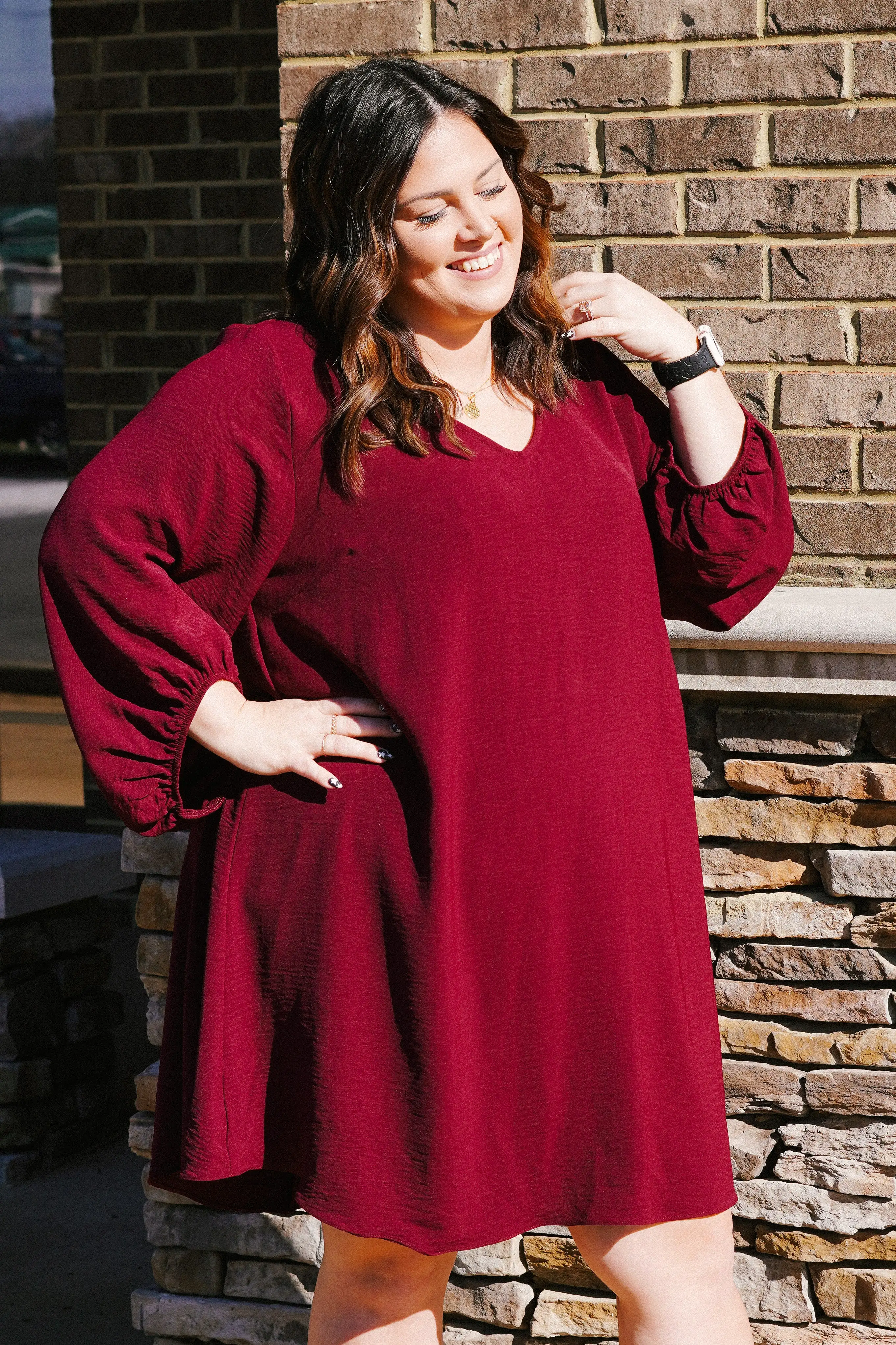 Anslee Lush Bubble Sleeve Dress