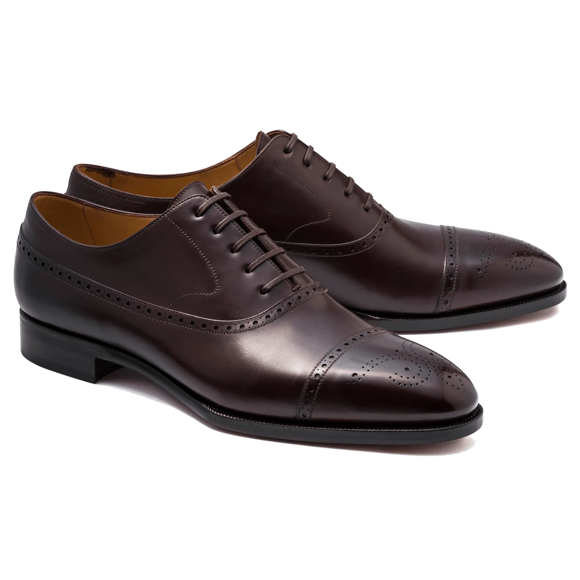 ARTISTA Semi Brogue Balmoral in Vegano Dark Brown