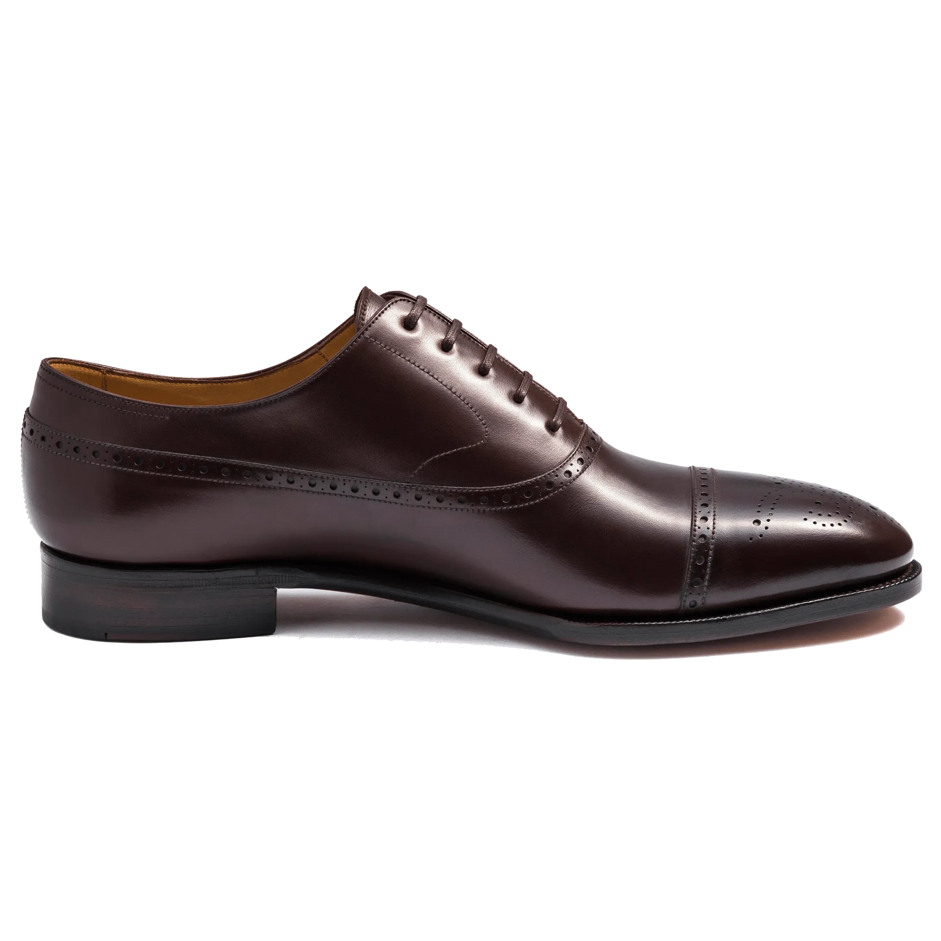 ARTISTA Semi Brogue Balmoral in Vegano Dark Brown