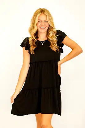 Bailey Black Ruffle Dress