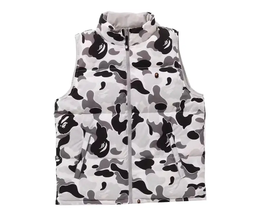 BAPE ABC CAMO REVERSIBLE DOWN VEST GREY