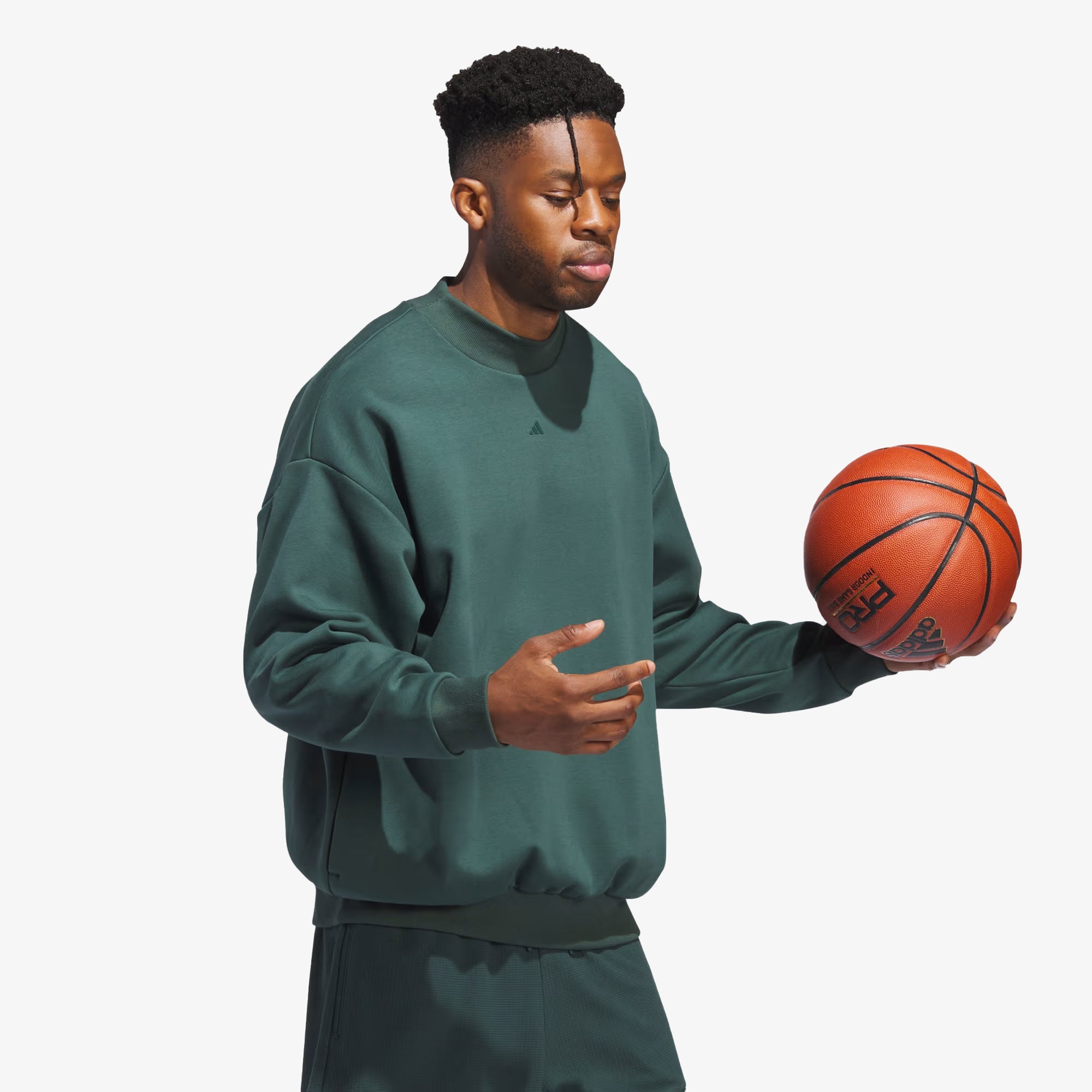 BASKETBALL CREW SWEATSHIRT 'MINERAL GREEN'