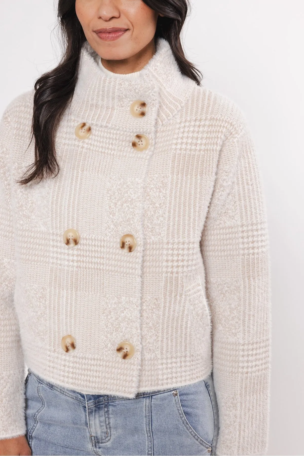 Beth Short Double Breasted Knit Jacket