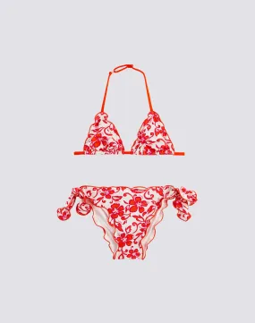 BIKINI BAMBINA CON STAMPA HIBISCUS SK23