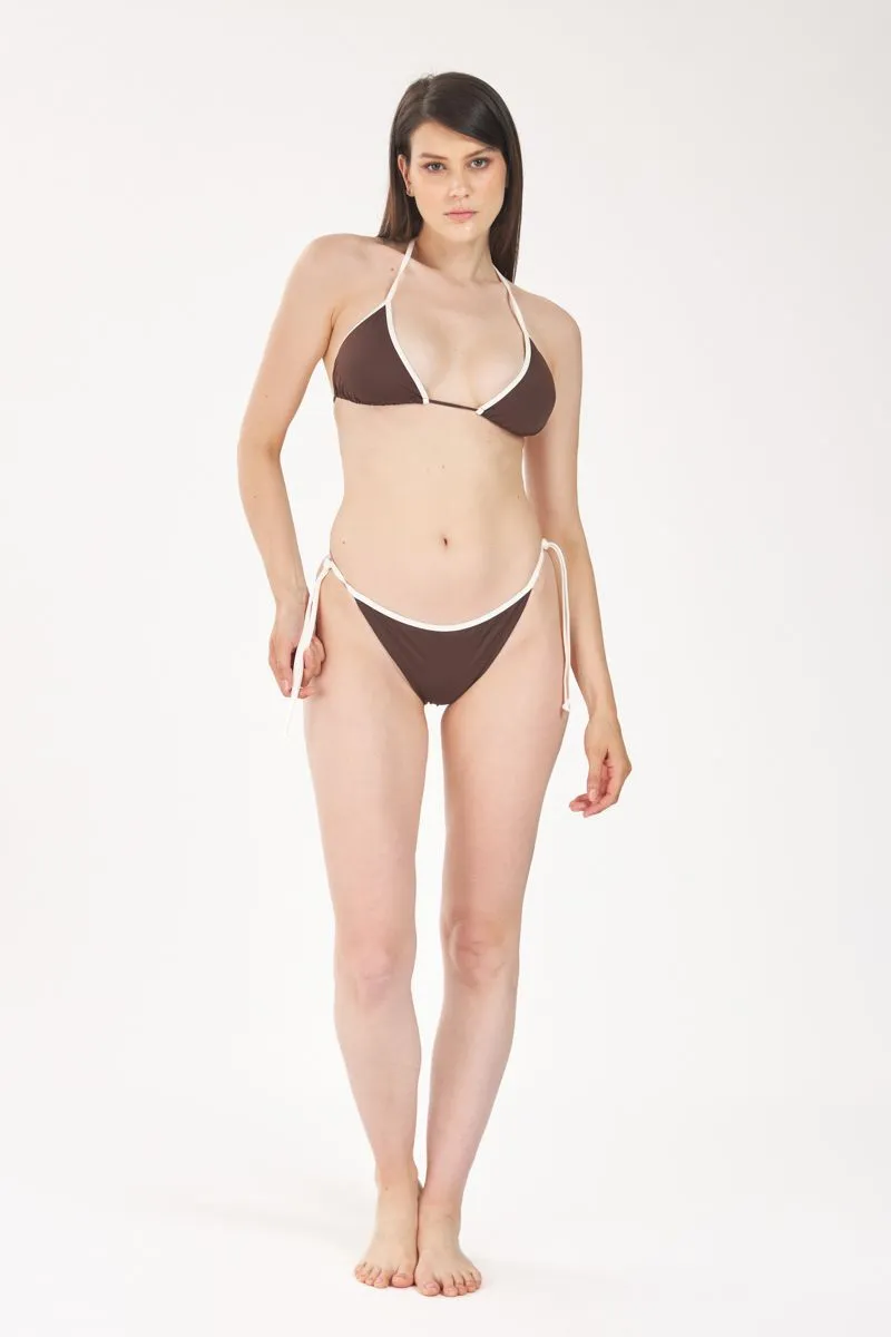 Bikini triangolo Donna Marrone