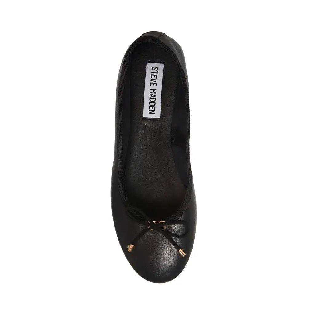 Blossoms Ballerina BLACK LEATHER