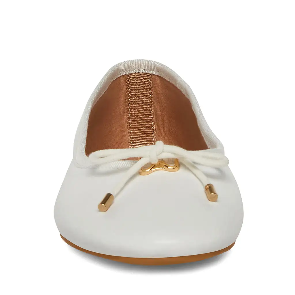 Blossoms Ballerina WHITE LEATHER