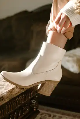 Bone Pointed Toe Ankle Bootie