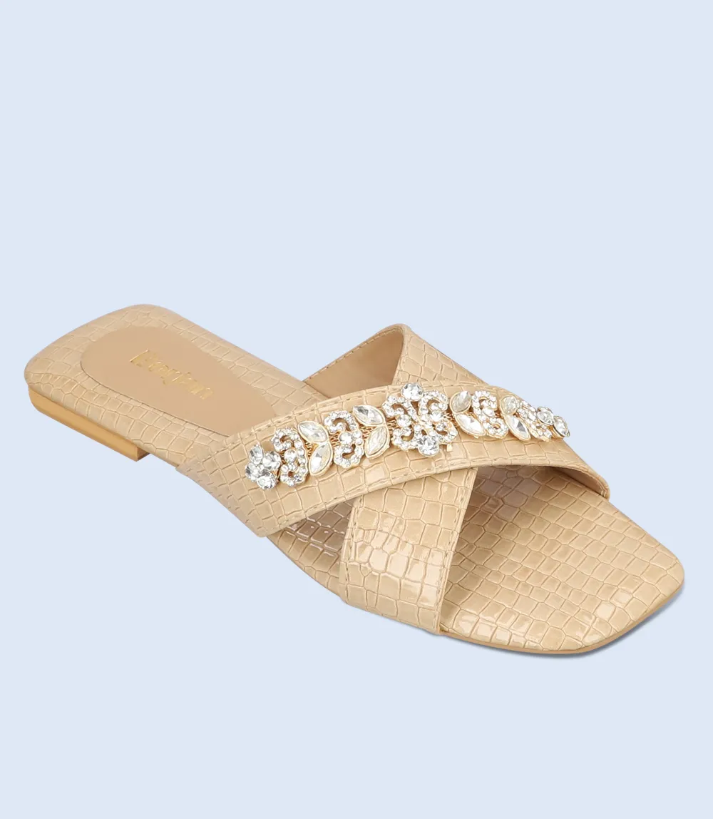 BW9281-BEIGE-Women Slipper