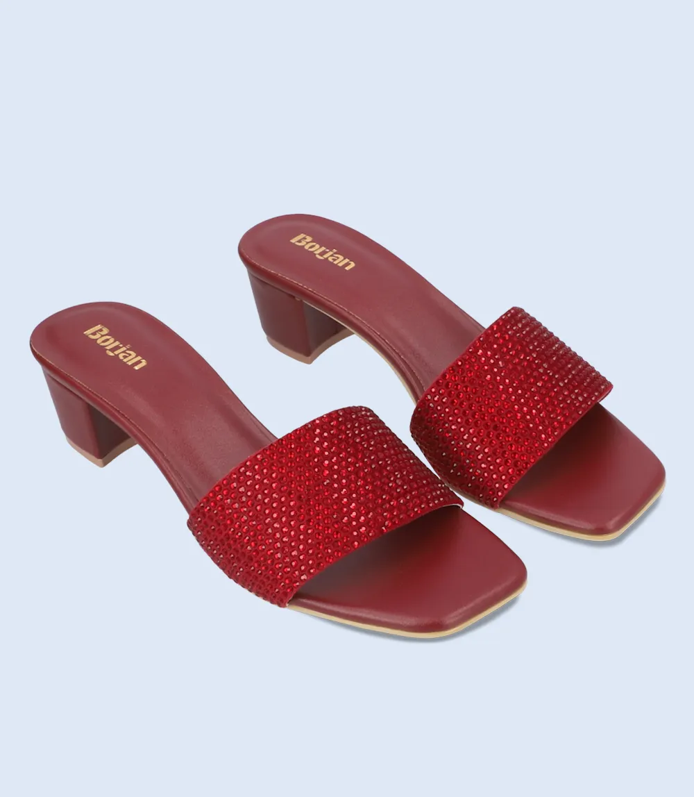 BW9439-MAROON-Slipper Heel