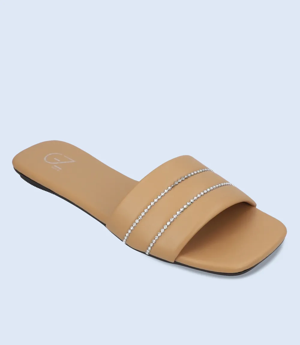 BW9463-BEIGE-Women Slipper