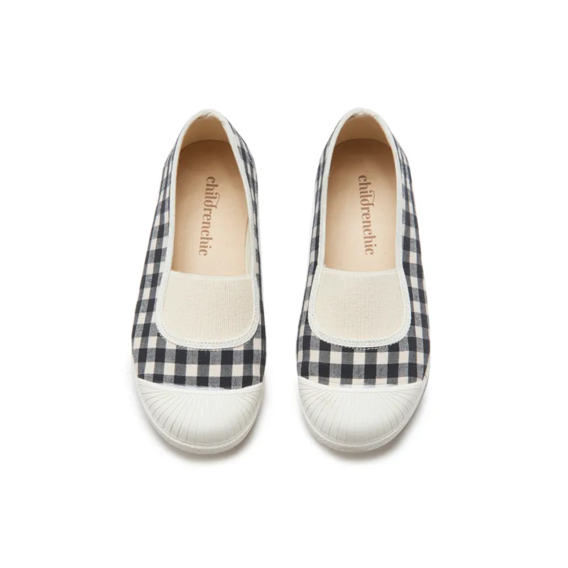 Canvas Slip-on in Black Gingham