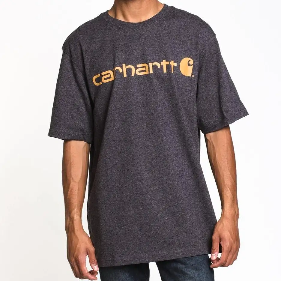 Carhartt K195 Signature Logo Tee Carbon Heather