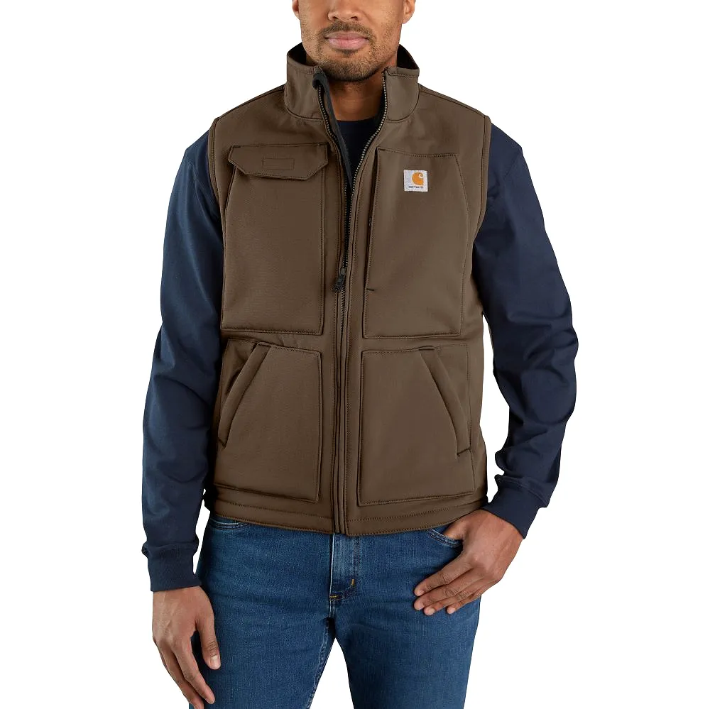 'Carhartt' Men's Super Dux Relaxed Fit Sherpa Lined Vest - Coffee