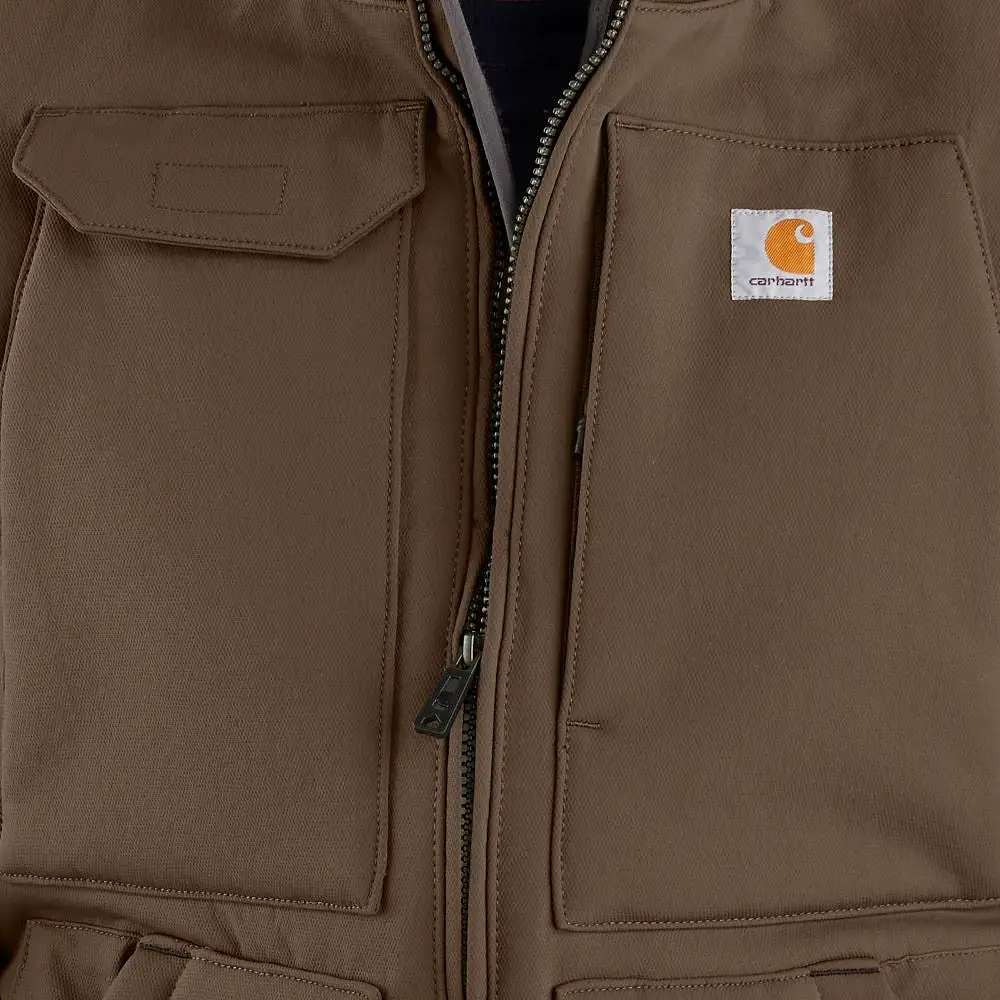 'Carhartt' Men's Super Dux Relaxed Fit Sherpa Lined Vest - Coffee