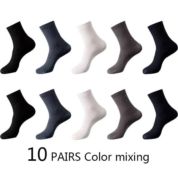 Chaussettes en fibre de bambou / lot de 10 pairs pour homme ZTOET - Bamboo