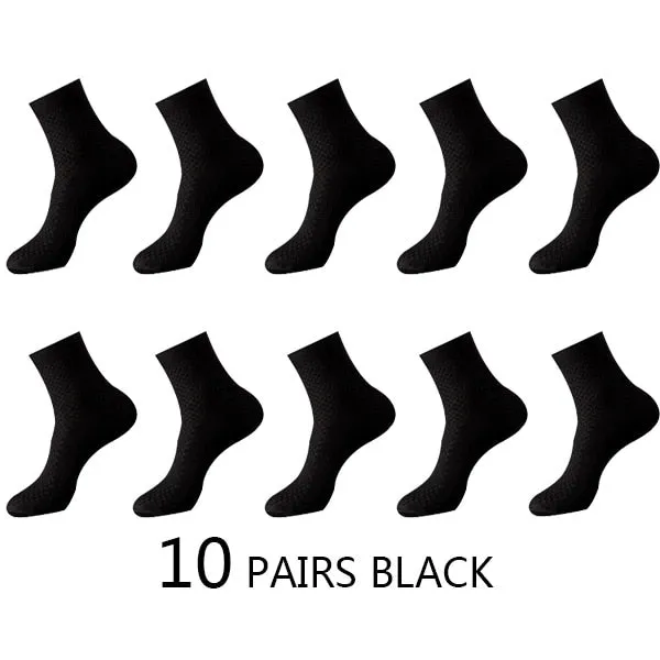 Chaussettes en fibre de bambou / lot de 10 pairs pour homme ZTOET - Bamboo