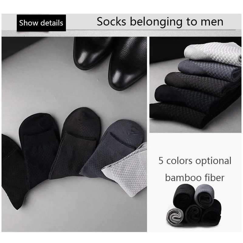 Chaussettes en fibre de bambou / lot de 10 pairs pour homme ZTOET - Bamboo