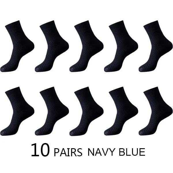 Chaussettes en fibre de bambou / lot de 10 pairs pour homme ZTOET - Bamboo