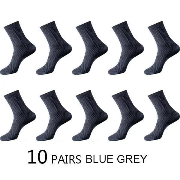 Chaussettes en fibre de bambou / lot de 10 pairs pour homme ZTOET - Bamboo