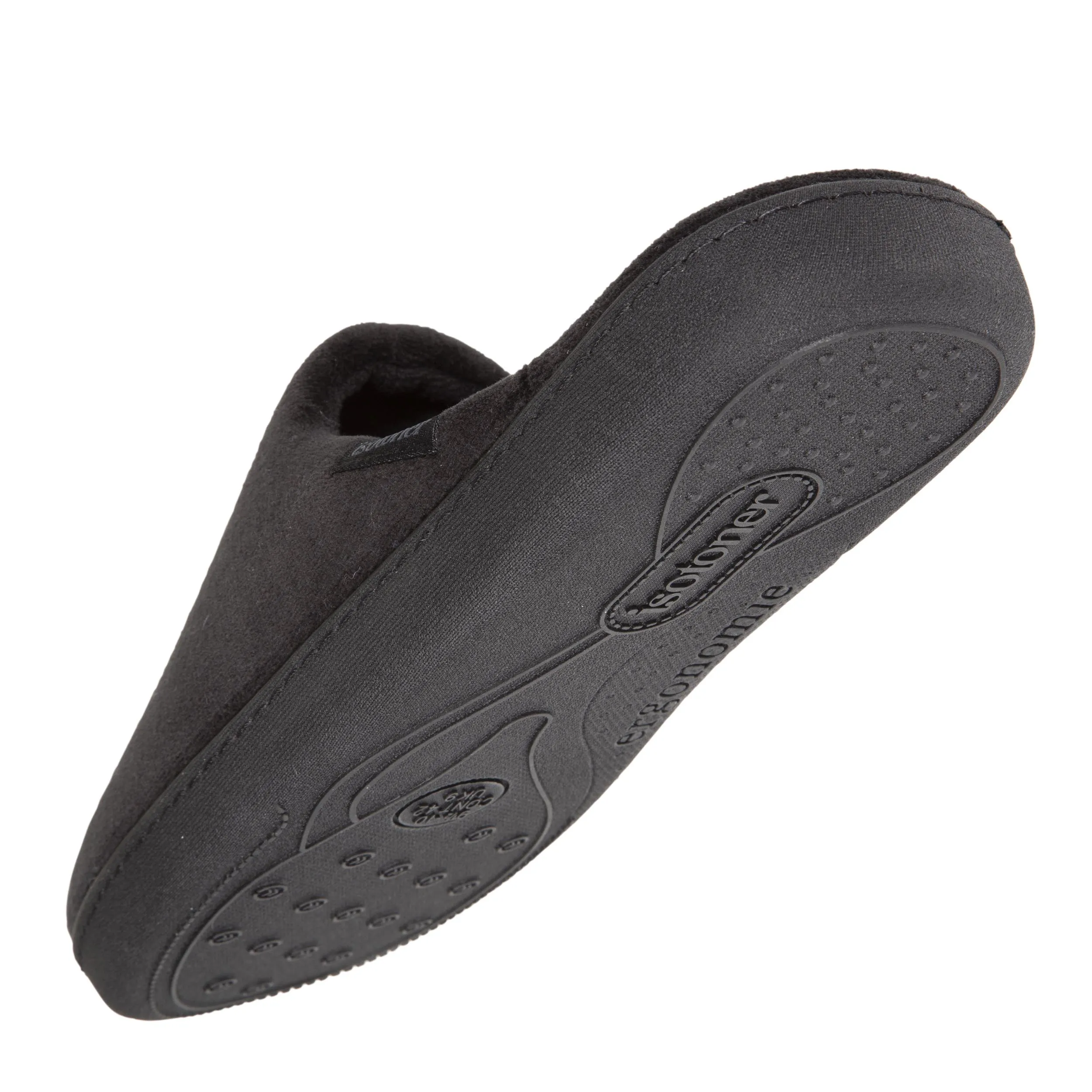 Chaussons mules Homme Noir Rayures