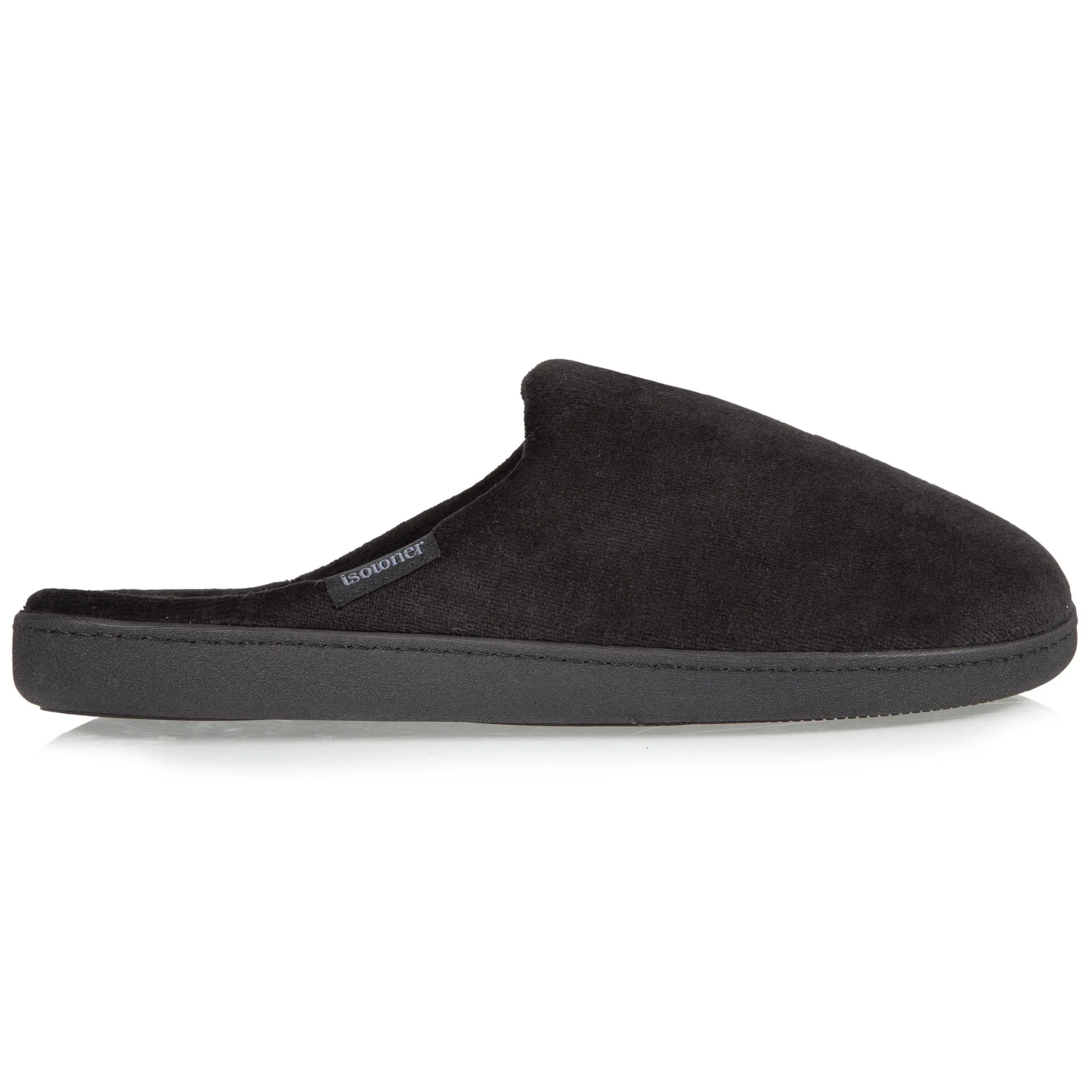 Chaussons mules Homme Noir Rayures