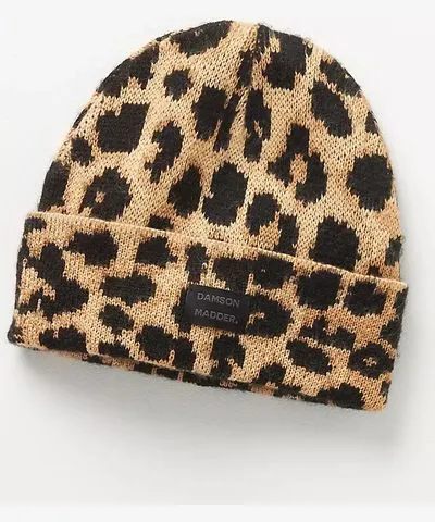 Damson Madder Leopard Knit Beanie