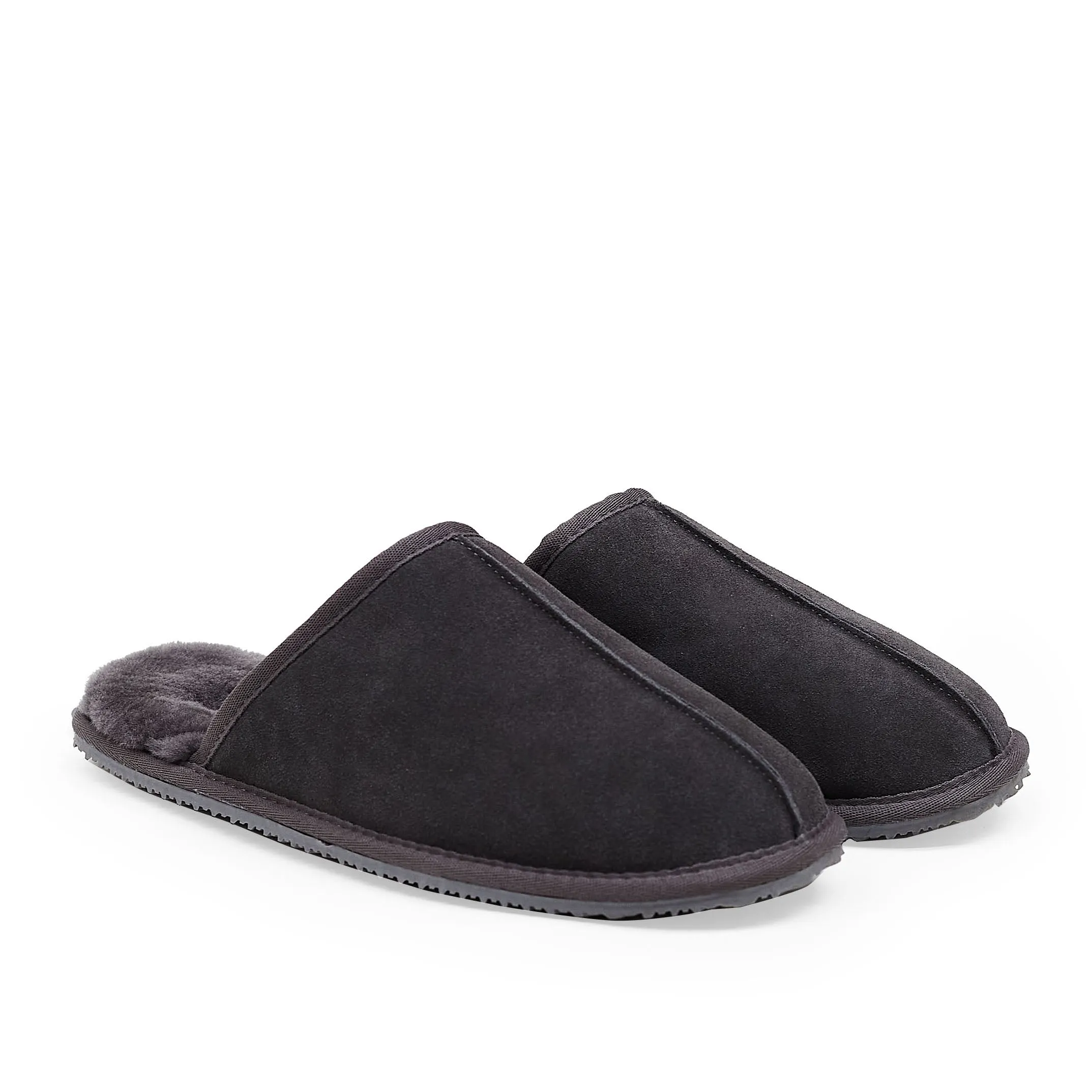 Dark Grey Mens Classic Slipper