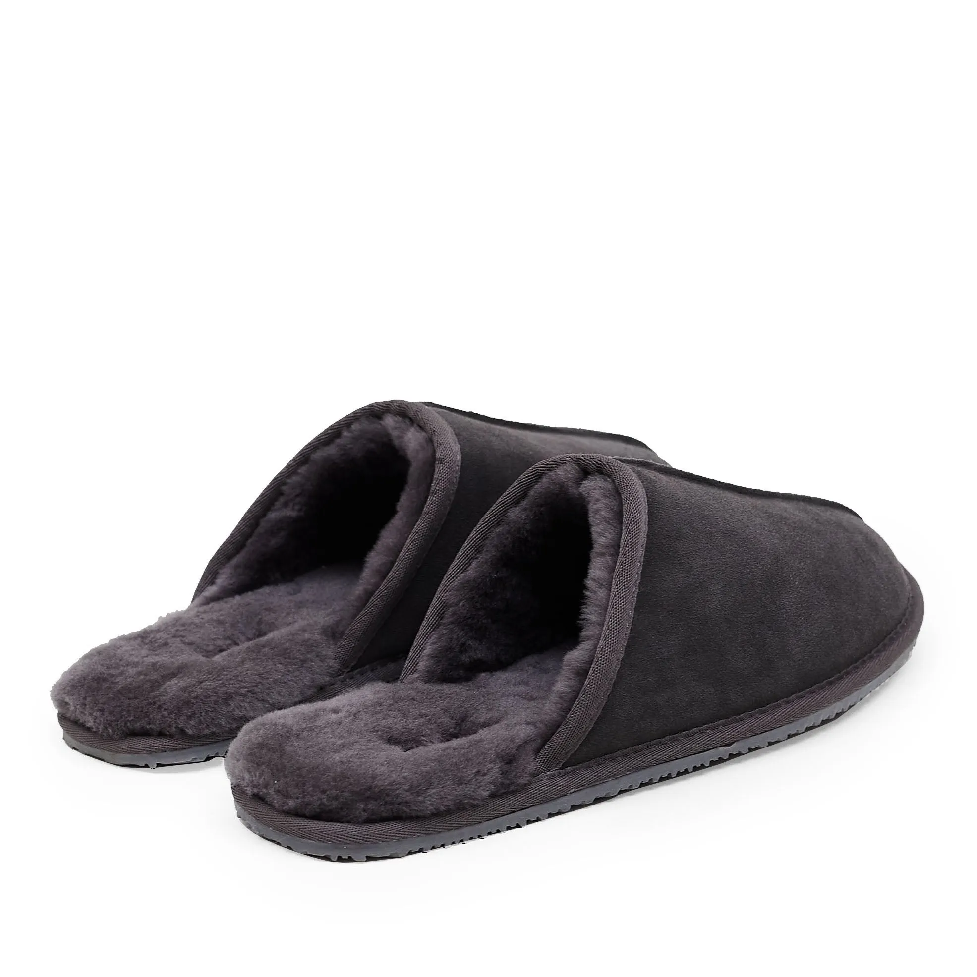 Dark Grey Mens Classic Slipper