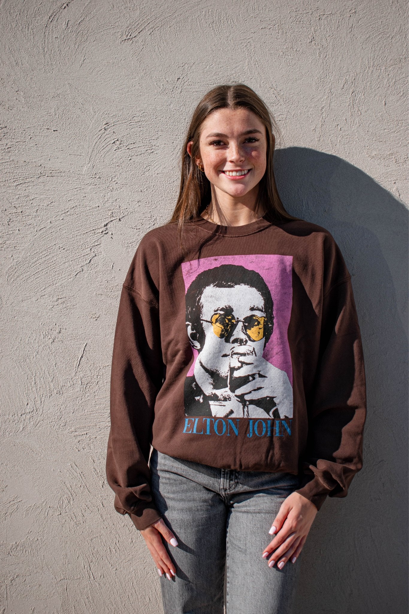 Day Dreamer: Elton John Heart Glasses Sweatshirt