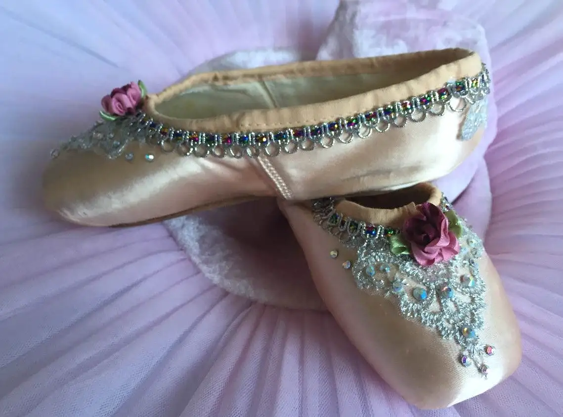 Decorated pointe shoes - Aurora