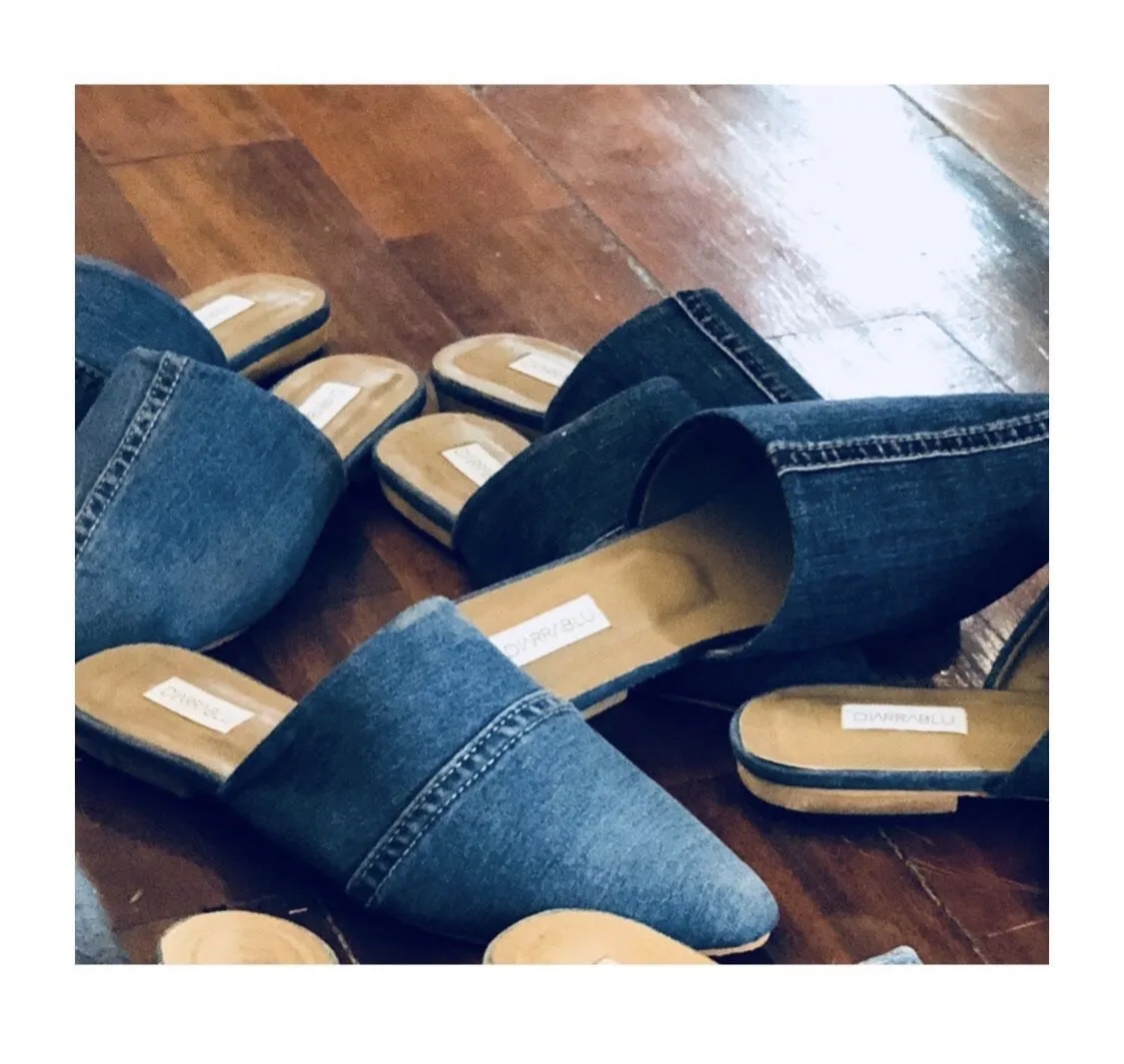 Dokh Mules - Denim Blue