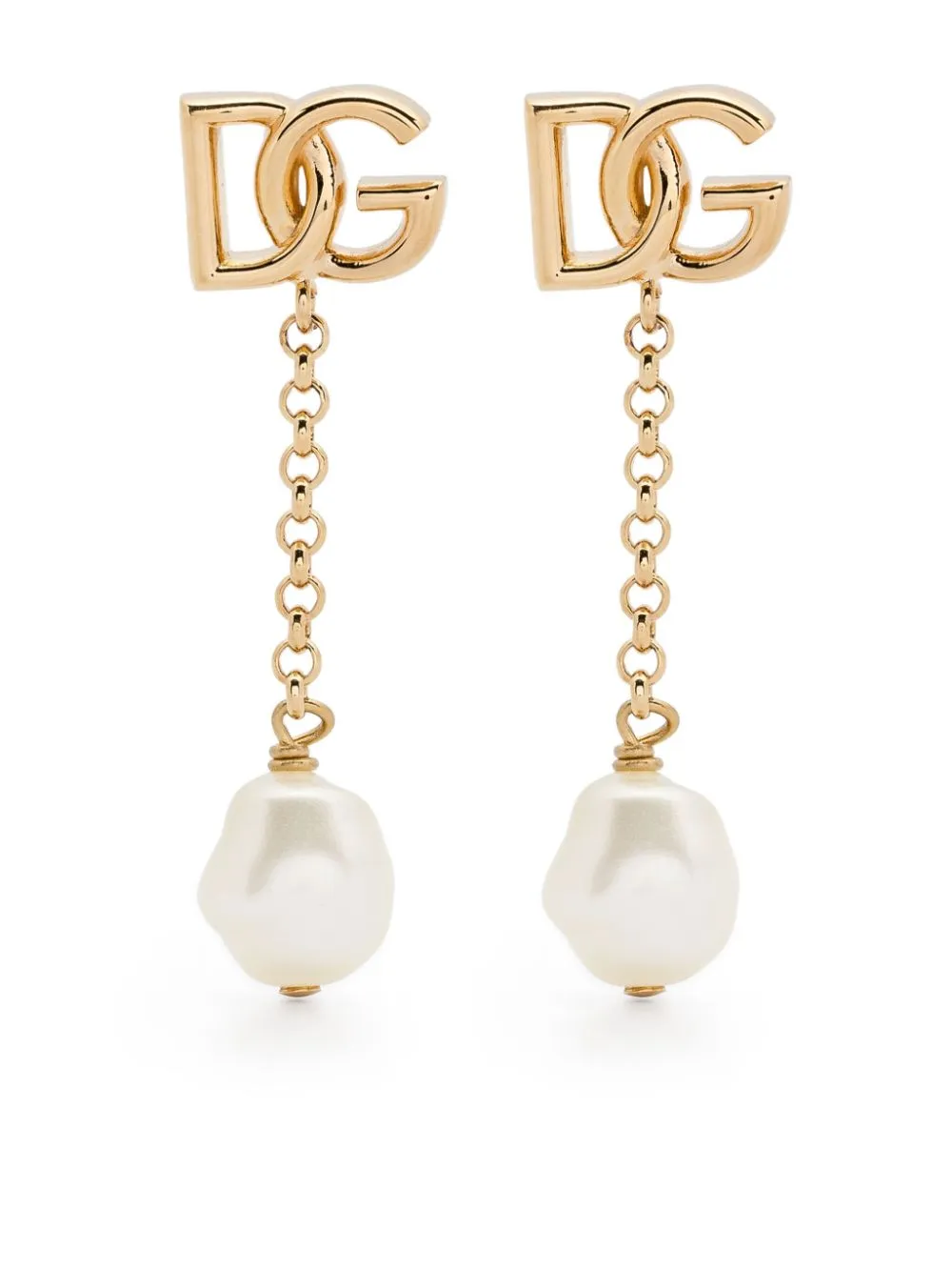 Dolce & Gabbana faux-pearl drop earrings - Gold