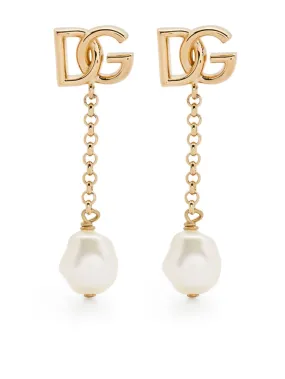 Dolce & Gabbana faux-pearl drop earrings - Gold