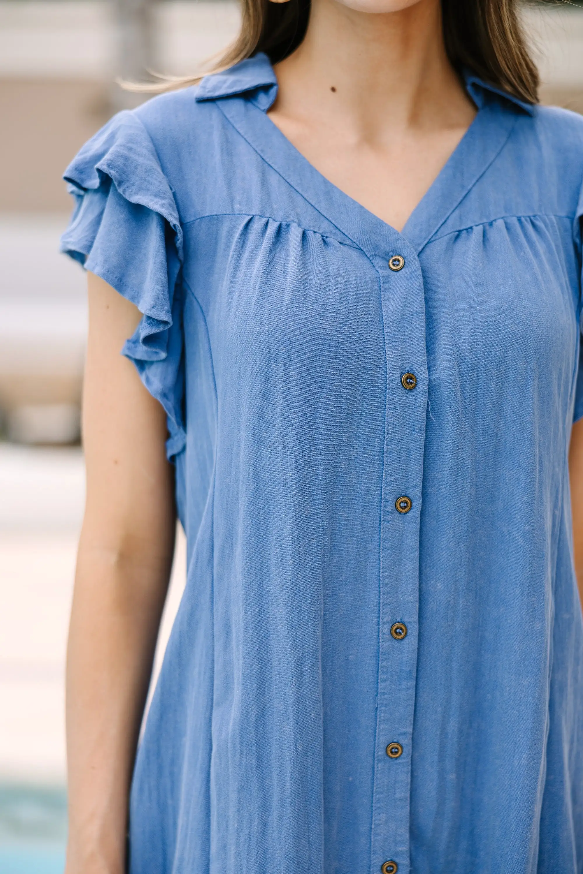 Easy Day Ahead Ocean Blue Dress