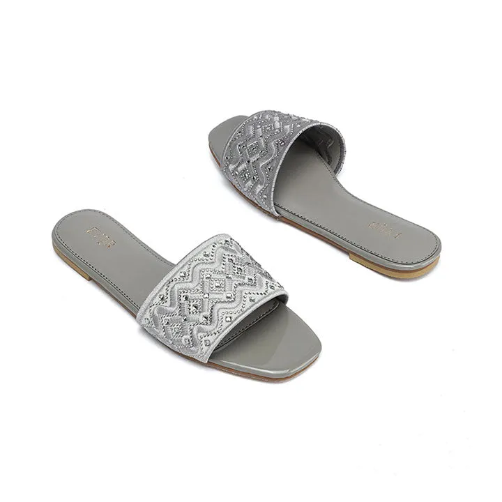 Embellished Sqaure toe sandal MY 320