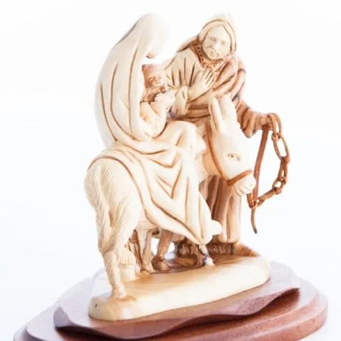 Flight into Egypt, 6.7 Carved Wooden Sculpture