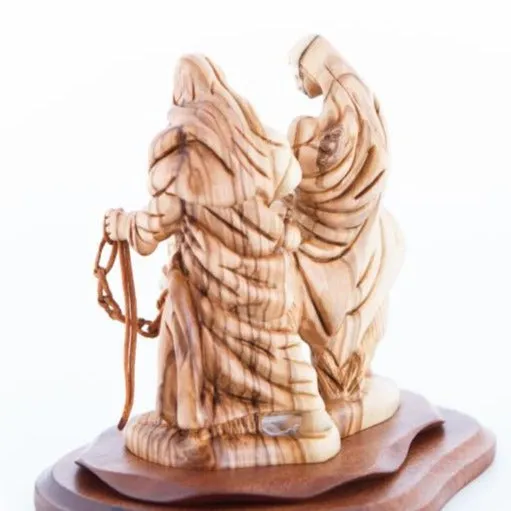 Flight into Egypt, 6.7 Carved Wooden Sculpture