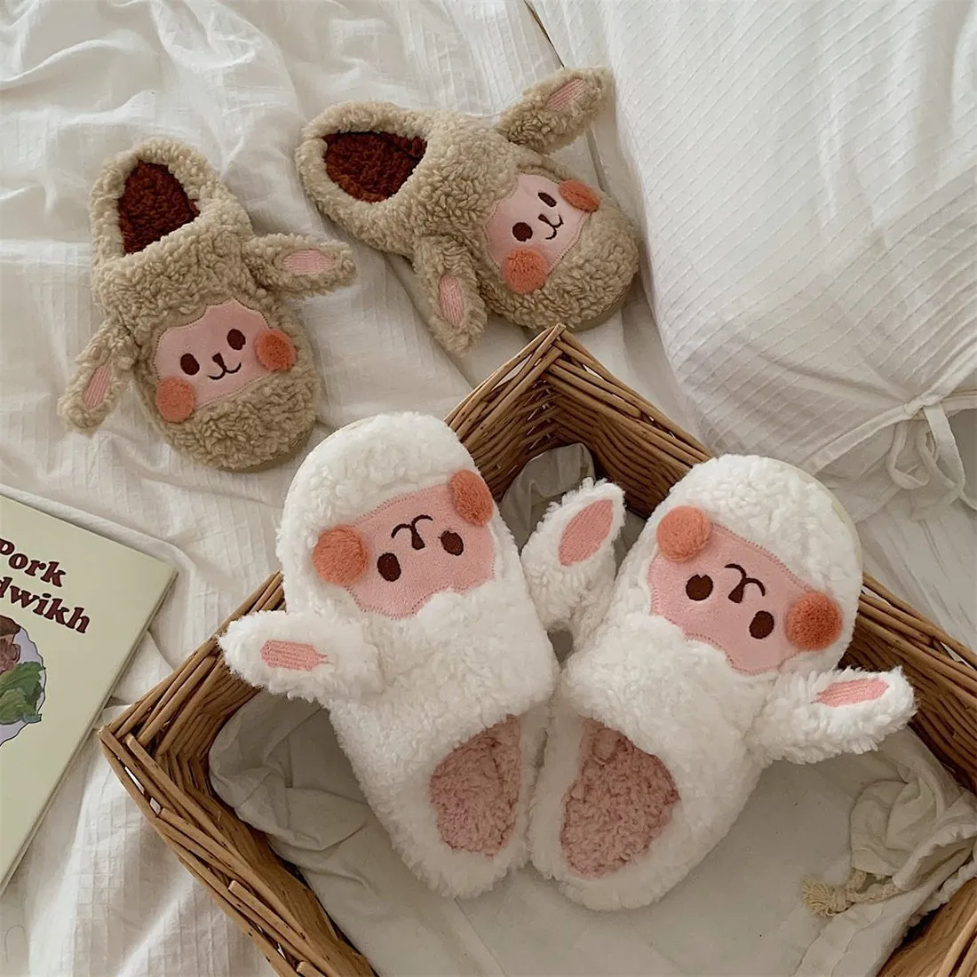 Goat Sheep Kawaii Fluffy Slipper MK18646