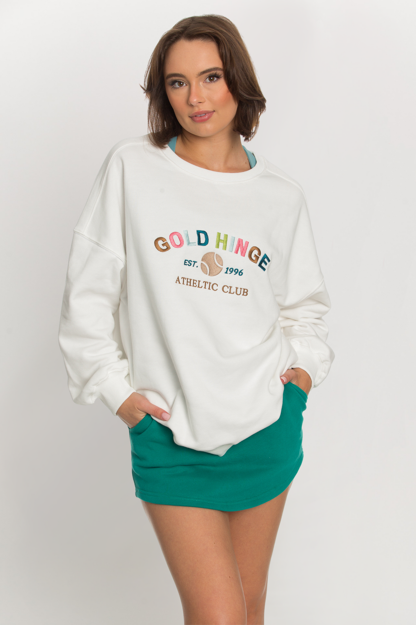 Gold Hinge Colorful Boyfriend Sweatshirt