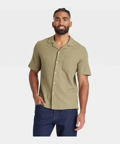 Goodfellow & Co Men's Short Sleeve Knit Camp Shirt