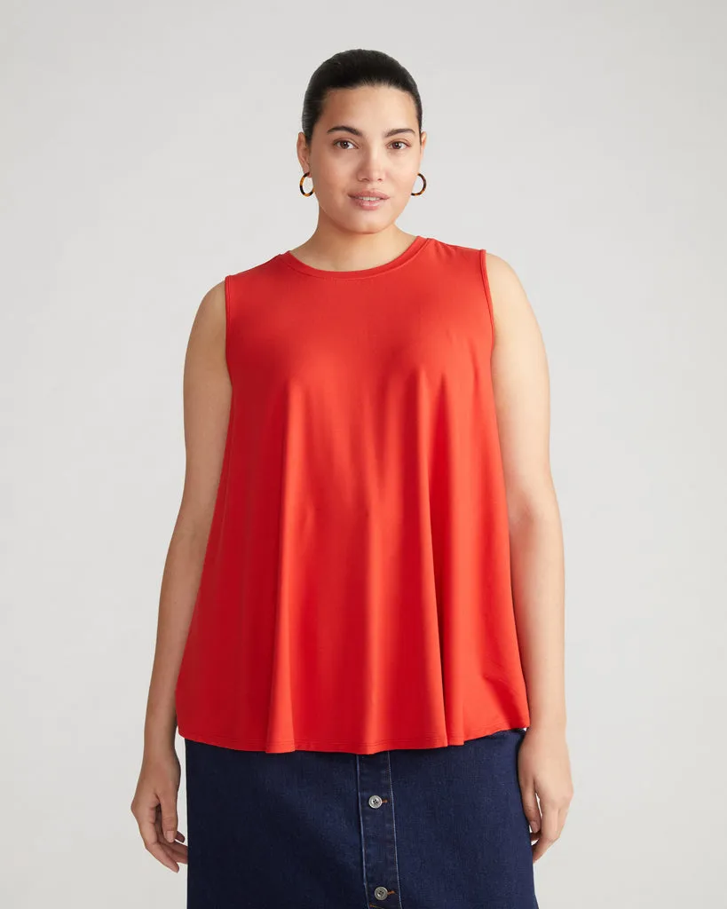 Heatwave Divine Jersey Flared Tank - Sanguinello