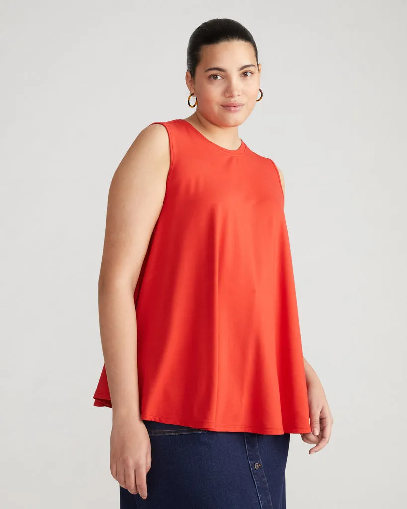 Heatwave Divine Jersey Flared Tank - Sanguinello