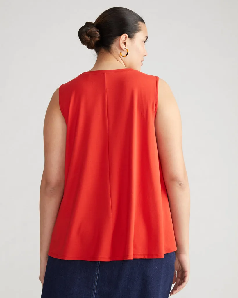 Heatwave Divine Jersey Flared Tank - Sanguinello