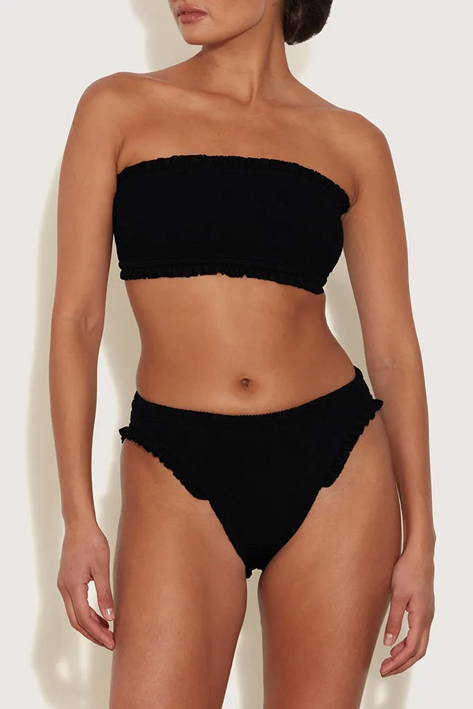 Hunza G - Tracey Frill Bikini - Black